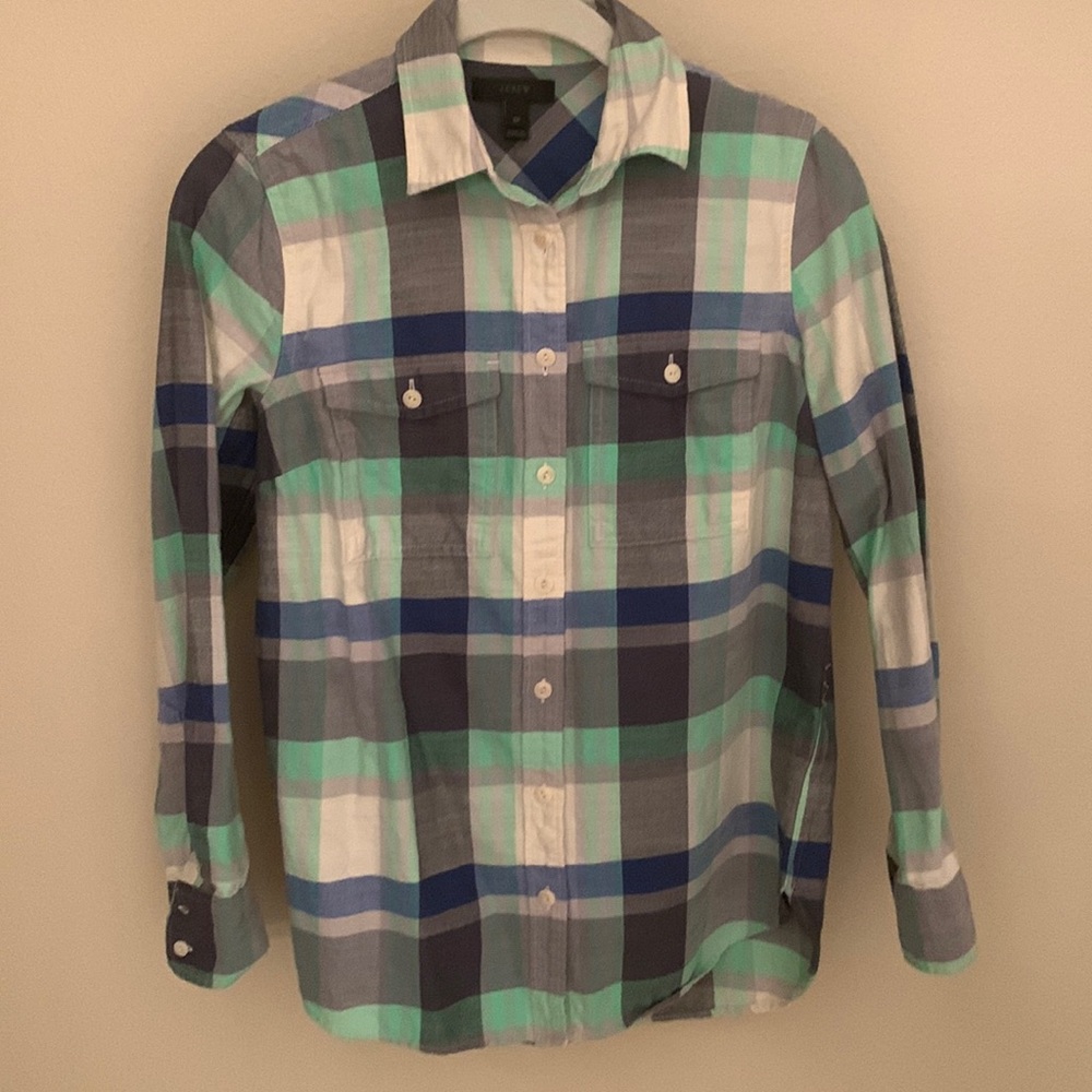 JCrew plaid long sleeve shirt